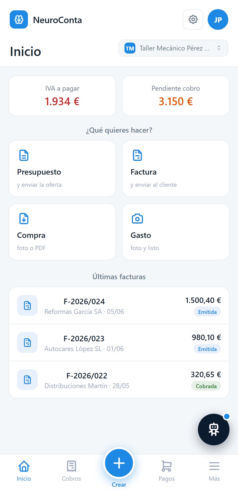 Crear una factura paso 3: enviar al cliente en PDF